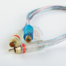 Load image into Gallery viewer, 9" Premium PVC Head RCA Audio Y Cable Adapter Splitter 1 Male to 2 Female Jack
