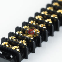 Load image into Gallery viewer, 12 POSITION HD 20A WIRE CONNECOR SCREW BARRIER GOLD TERMINAL STRIP BLOCKS
