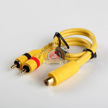 Load image into Gallery viewer, 1ft 1&#39; HIGH PERFORMANCE BLANCED CABLE RCA 1 FT Y-ADAPTER 1 FEMALE TO 2 MALE
