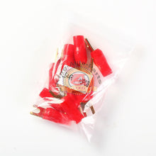 Load image into Gallery viewer, 10 x New 4 Gauge Red Gold Crimp Spade Terminal Connectors Free Shipping

