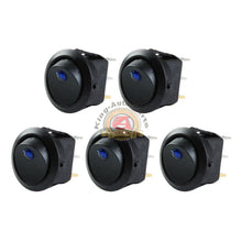 Load image into Gallery viewer, 5PCS Car 12V Round Rocker Dot Boat Blue LED Light Toggle Switch SPST ON / OFF
