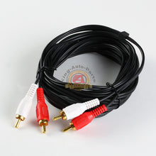 Load image into Gallery viewer, 16ft RCA16 Noise Cancellation 2 Male to Male Audio Coax Video Cable Gold-Plated
