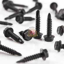 Load image into Gallery viewer, 500 pc Hex Washer Head #8 x 3/4" Self-Drilling Screw Black Oxide
