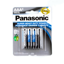 Load image into Gallery viewer, 4 Pcs Panasonic Super Heavy Duty AAA Batteries
