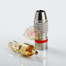 Load image into Gallery viewer, 5 pair RCA Male Plug  Gold Audio Video Adapter Connector Free Shippin
