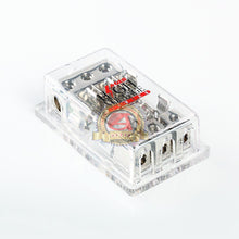 Load image into Gallery viewer, 3 4-Gauge In 3 8-Gauge Out Agu Fuse Block Platinum 3 Power Amp Holder
