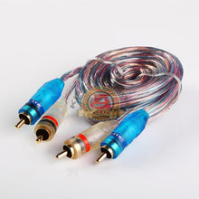 Load image into Gallery viewer, 6ft Gold Plated 6' RCA Blue No Noise Video  2 Male To Male Stereo Cable Adapter
