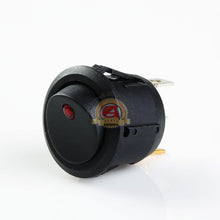 Load image into Gallery viewer, 5PCS Car 12V Round Rocker Dot Boat Red LED Light Toggle Switch SPST ON / OFF
