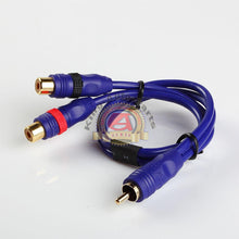 Load image into Gallery viewer, 1FT 1&#39; HIGH PERFORMANCE BLANCED CABLE RCA 1 FT Y-ADAPTER 1 MEAL TO 2 FEMEAL
