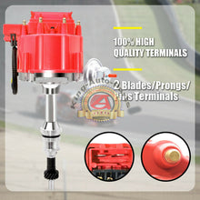 Load image into Gallery viewer, RED HEI Ignition Distributor &amp;Spark Plug Wires for Ford Small Block 260 289 302
