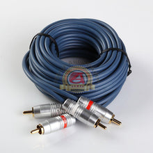 Load image into Gallery viewer, 14FT METAL BODY GOLD PLATED Dual RCA Male to Male Audio Cable No Noise Free Ship
