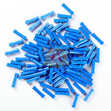 Load image into Gallery viewer, Car Audio/Alarm Wire Butt Connector Blue Vinyl 16-14 AWG Gauge Ga Terminal 100pc
