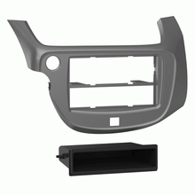 Load image into Gallery viewer, 99-7877S Radio Stereo Single Double Din Silver Dash Kit Pocket 09-13 Honda Fit

