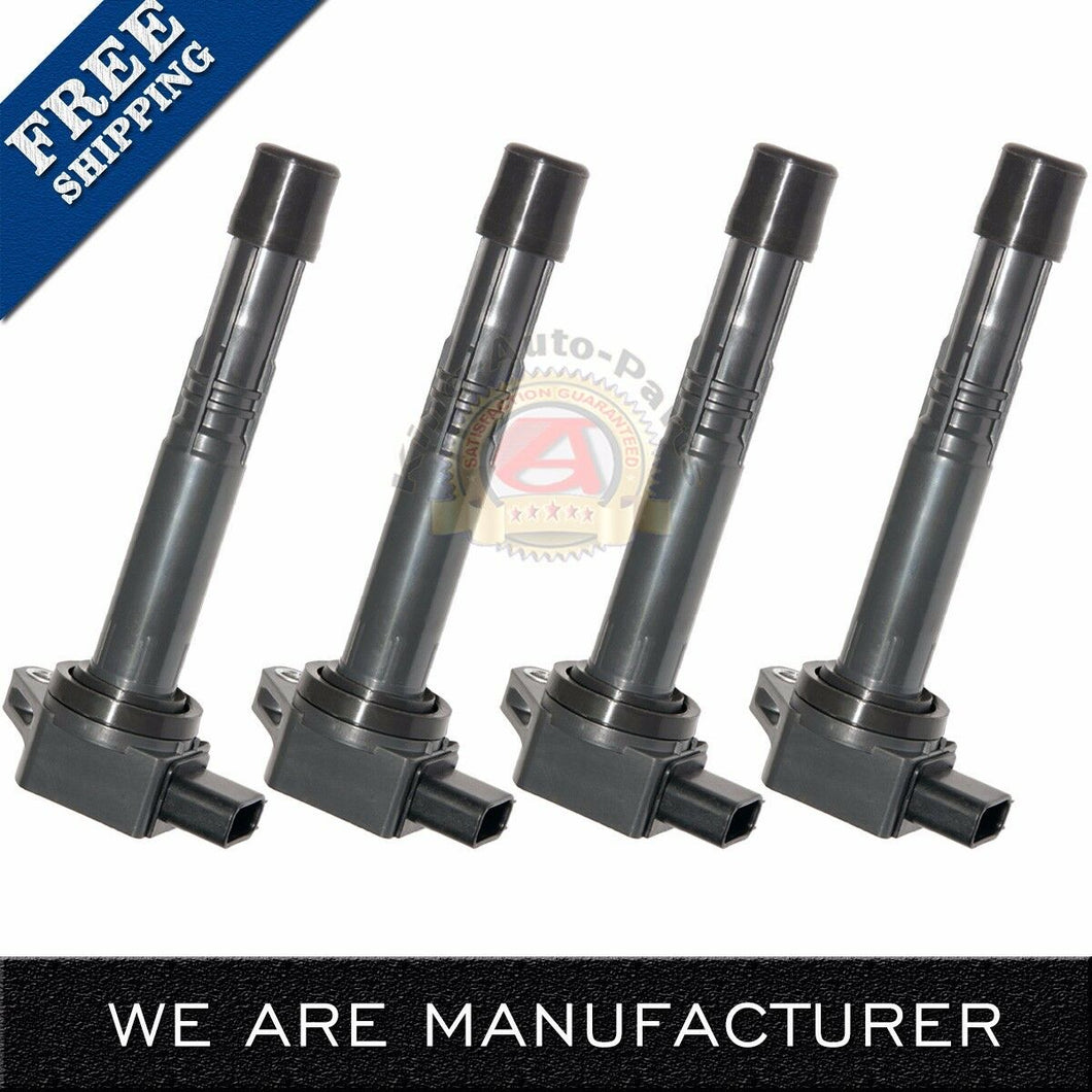 Pack of 4 PREMIUM IGNITION COILS fit 2002-2011 HONDA 2.4L 2.0L C1382 UF311